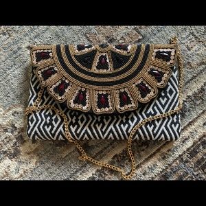 Beaded Design Clutch/Crossbody